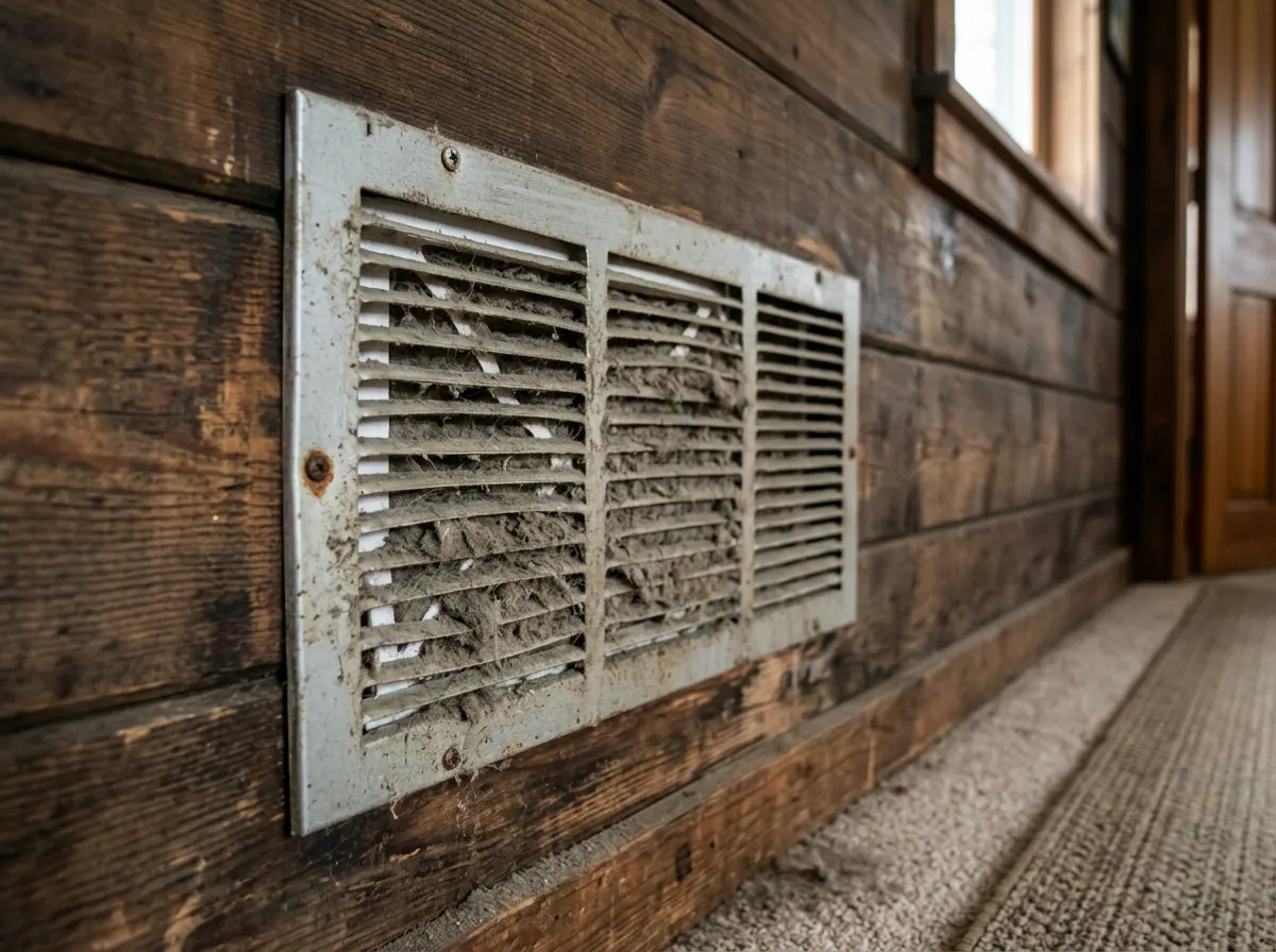 Representative photo of a dusty return air grille