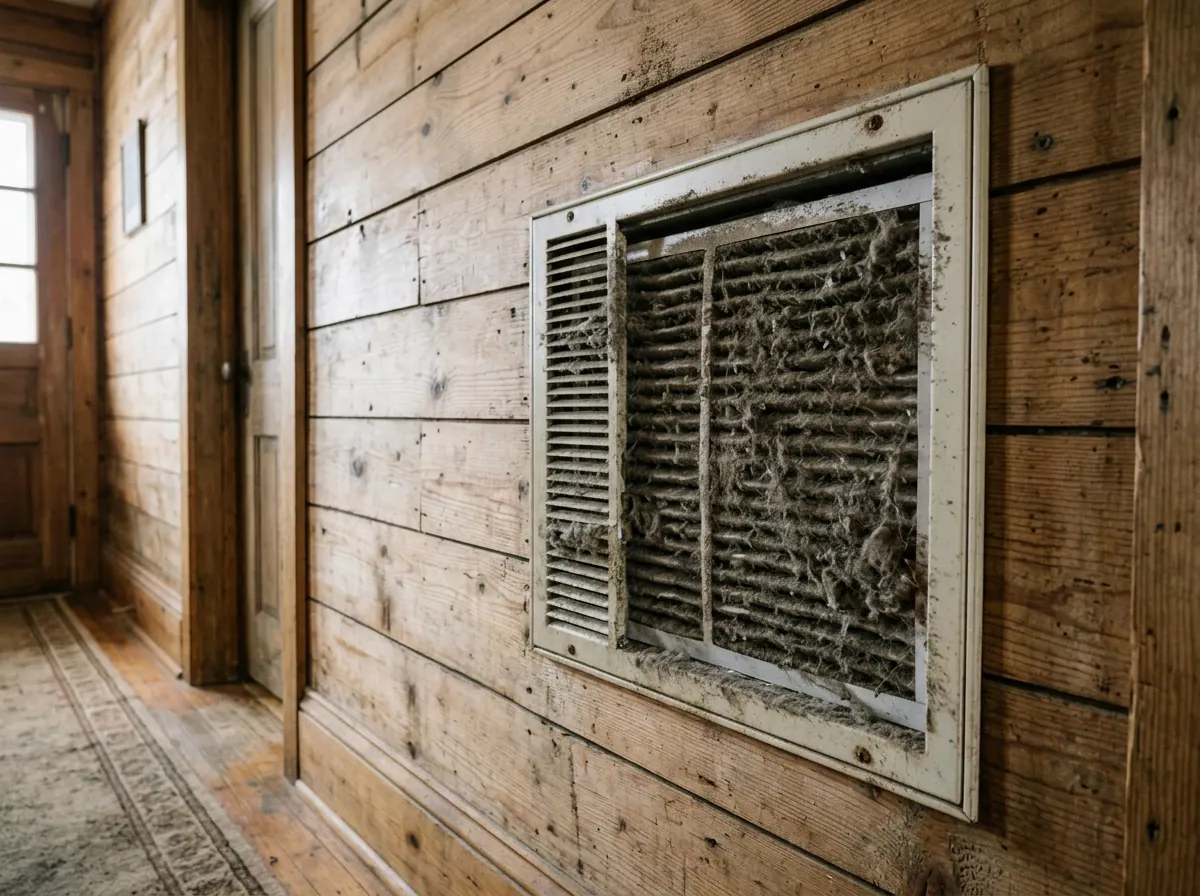Representative photo of a dusty return air grille